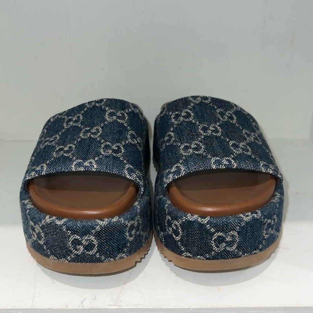 GUCCI Angelina Platform Slide Sandals size 34